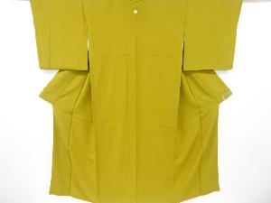 織柄一つ紋色無地着物